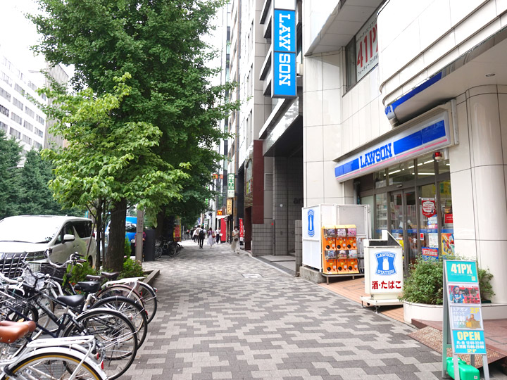 ローソンを右手に直進